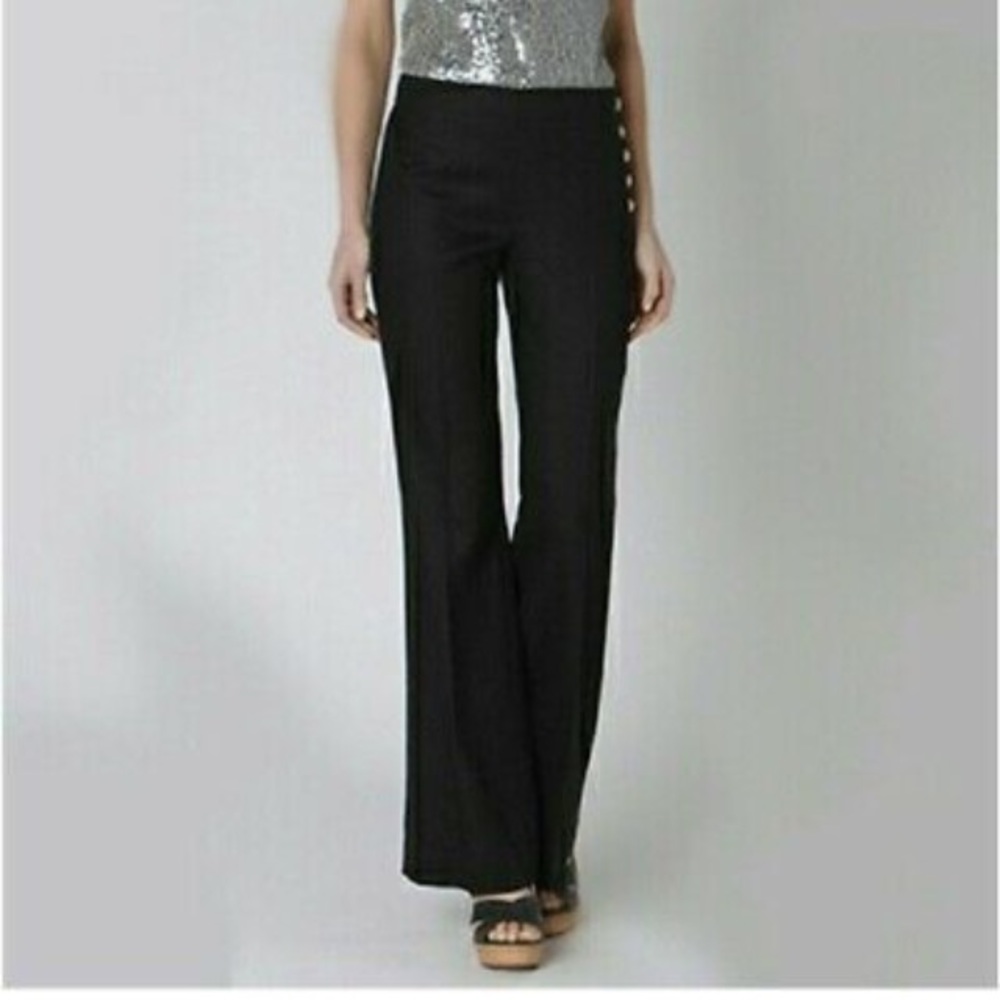 Cartonnie Andros black military linen trousers